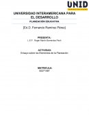 Ensayo sobre los Elementos de la Planeación