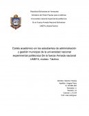 Estrés académico en los estudiantes de administración y gestión municipal de la universidad nacional experimental politécnica De la fuerza Armada nacional UNEFA, núcleo- Táchira