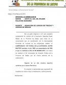 DONACION DE JUEGOS DE TRUZAS Y JUEGOS DE MEDIAS.