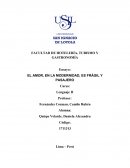 EL AMOR, EN LA MODERNIDAD, ES FRÁGIL Y PASAJERO