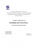 Reclutamiento y selecciòn de personal - Informe de Pasantías