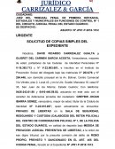 Escrito de solicitud de copias