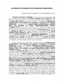 Acuerdo de finiquito de operación mercantil