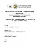 PRESENCIA DEL TRABAJO INFANTIL EN EL DISTRITO DE JOSÉ LEONARDO ORTÍZ