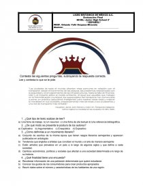 Contesta las siguientes preguntas, subrayando la respuesta correcta.. Página 1