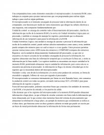 Resumen funcionamiento de un microprocesador. Página 1