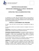 ESPECIALIDAD: ENSEÑANZA DE LA LENGUA Y RECREACION LITERARIA