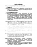 TITULO: ESTEQUIOMETRIA DE UNA REACCIÓN