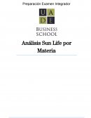 Análisis Sun Life por Materia
