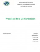 Procesos de la Comunicación - Trabajo