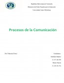 Procesos de la Comunicación - Trabajo