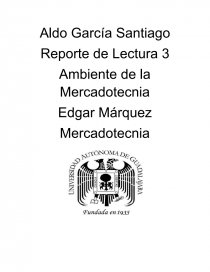 Reporte de Lectura Ambiente de la Mercadotecnia. Página 1