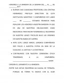 HONORES A LA BANDERA DE LA SEMANA