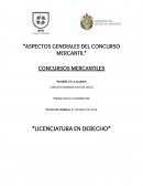 ASPECTOS GENERALES DEL CONCURSO MERCANTIL