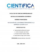 APLICACIÓN DE LAS NORMAS FINANCIERAS A LA EMPRESA ALICORP S.A.A