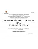 Reporte anual de primer grado de primaria