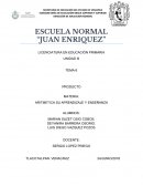 ARITMETICA SU APRENDIZAJE Y ENSEÑANZA