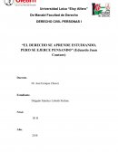 DERECHO CIVIL PERSONAS I “EL DERECHO SE APRENDE ESTUDIANDO, PERO SE EJERCE PENSANDO” (Eduardo Juan Couture)