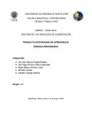 GESTIÓN DE LOS SERVICIOS DE ALIMENTACIÓN PRODUCTO INTEGRADOR DE APRENDIZAJE