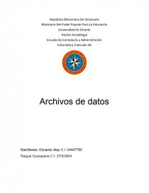 Archivos de datos. Página 1