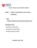 Puntos críticos en procesos productivos