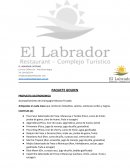 EL LABRADOR CATERING. PAQUETE GOLDEN PROPUESTA GASTRONOMICA