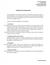 TENDENCIAS EN PÁGINAS WEB. Página 1