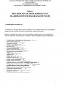 DESCRIPCION DE PROCEDIMIENTO Y ELABORACION DE DIAGRAMA DE FLUJO