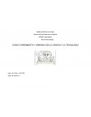 PROYECTO DE APRENDIZAJE : JUEGO, EXPERIMENTO Y APRENDO CON LA CIENCIA Y LA TECNOLOGÍA