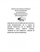 Factores que influyen en el Clima Organizacional