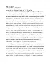 PRIMER ACUERDO: SE IMPECABLE CON TUS PALABRAS. Página 1