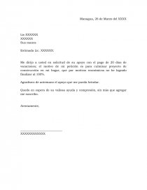 Ejemplo De Carta De Solicitud De Empleo En Nicaragua 