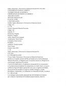 Salud, Alteraciones y Prevención en Educación Inicial (051) UNA 2016