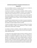 Propuesta de intervención en la organización