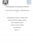 SEMINARIO DE GESTIÓN Y PLANIFICACIÓN PARADOR TZOTZIL