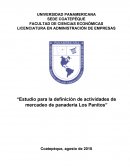 Estudio para la definición de actividades de mercadeo de panadería Los Panitos