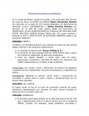 Proyecto de escritura constitutiva