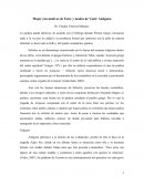 Mujer con motivos de Ester y modos de Vasti