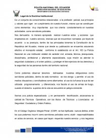 BASE LEGAL DE LA DOCTRINA POLICIAL. Página 1