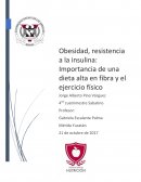 Obesidad, resistencia a la insulina: Importancia de una dieta alta en fibra y el ejercicio físico