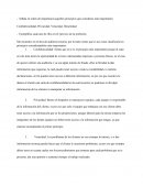 Confidencialidad, Privacidad, Veracidad, Honestidad