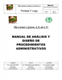 MANUAL DE ANÁLISIS Y DISEÑO DE PROCEDIMIENTOS ADMINISTRATIVOS - Trabajos -  corne234