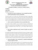 ENTORNO ECONÓMICA NACIONAL E INTERNACIONAL