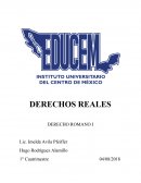 DERECHOS REALES DERECHO ROMANO I