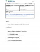 Nombre del curso: Fundamentos de Programación.