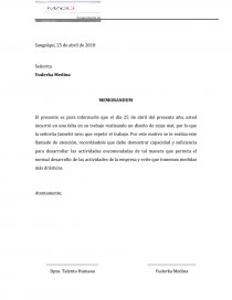 MEMORANDUM - APUNTES. Página 1