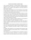 Narrativa sobre actividades en plataforma digital