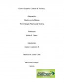 Gastronomía Básica. Terminología Técnica de Cocina.