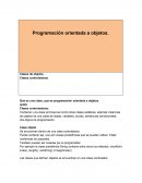 Programación orientada a objetos.