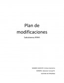 Plan de modificaciones Subsistemas RRHH